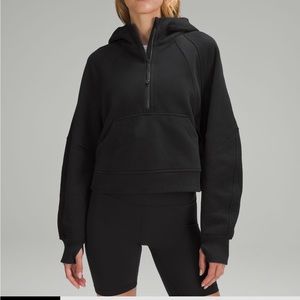 Scuba Oversized Half Zip Hoodie Black M/L